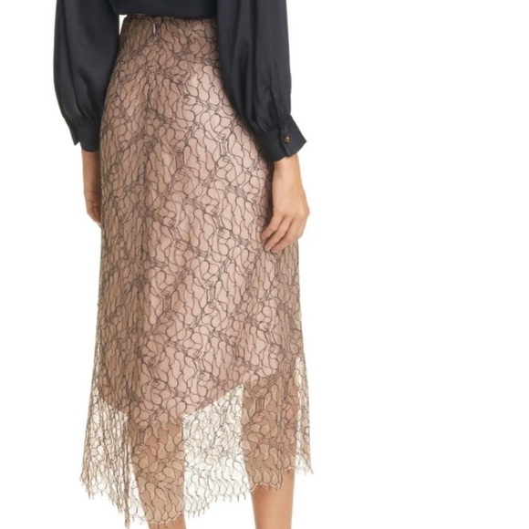 Vince Blush Lace Skirt Size 14 - Picture 2 of 10